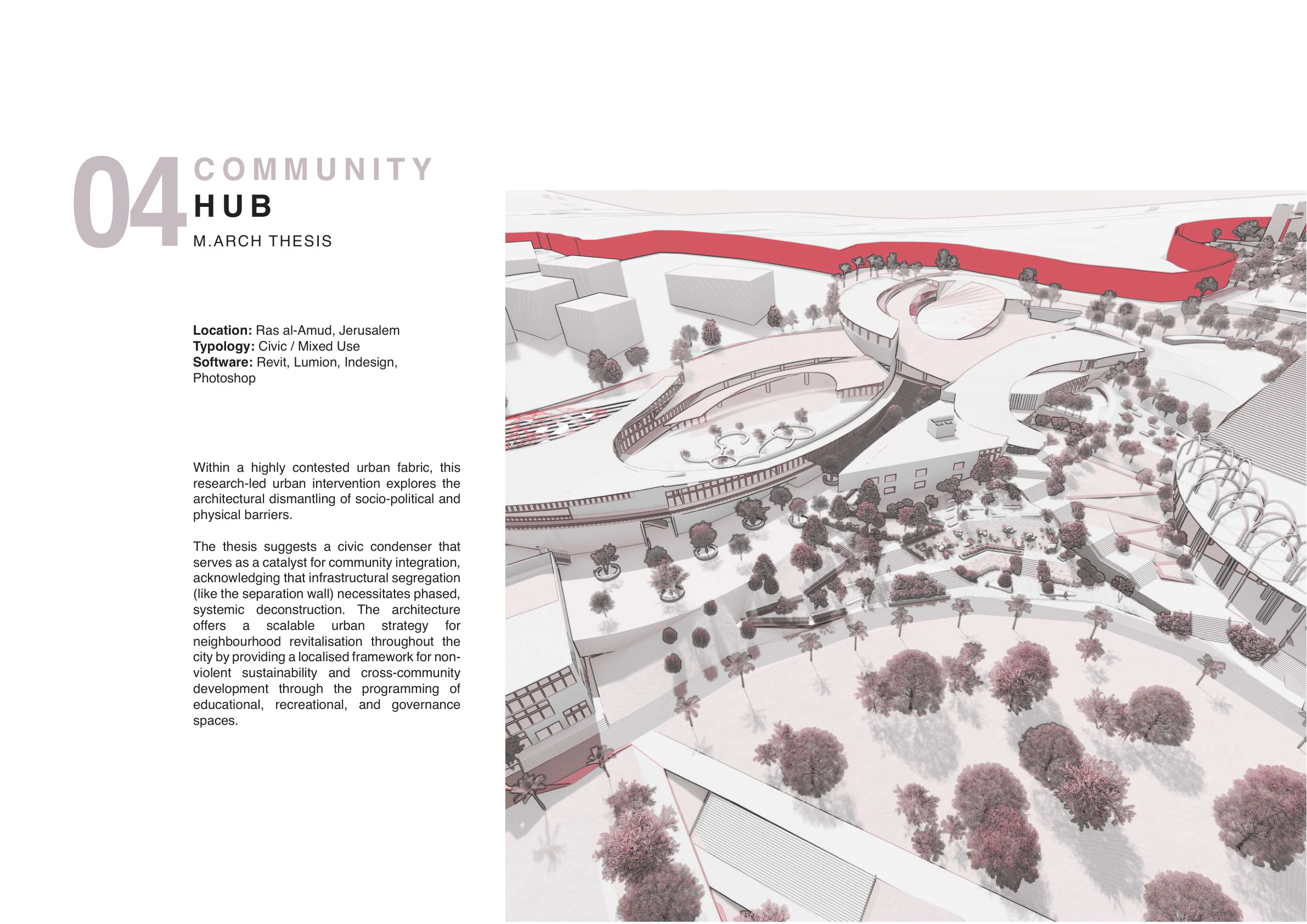 Community Development Hub overview and site plan